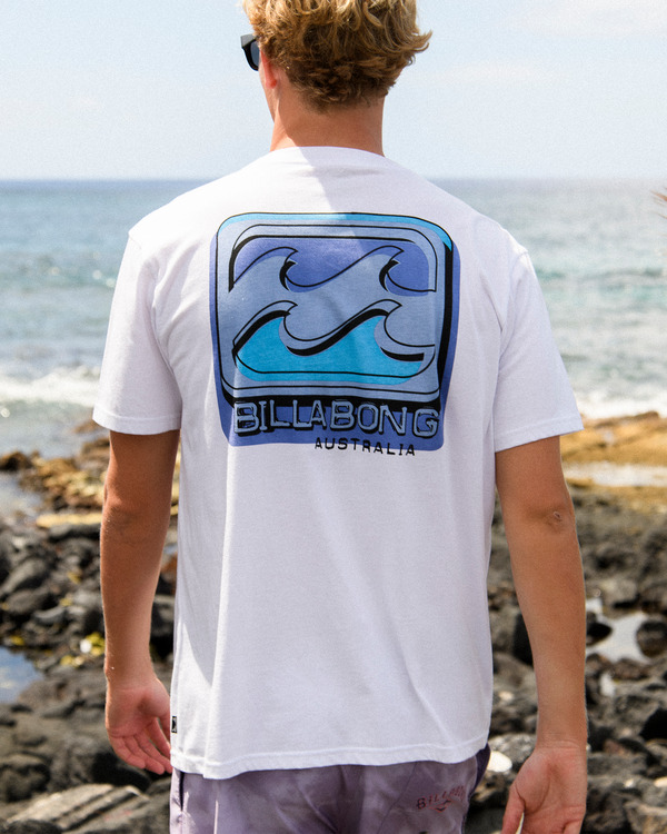 1 Crayon Wave - Short Sleeve T-Shirt for Men White ABYZT02387 Billabong