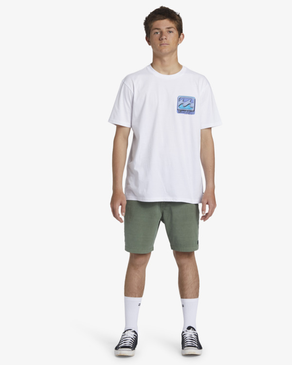 3 Crayon Wave - T-shirt met korte mouwen voor Heren White ABYZT02387 Billabong