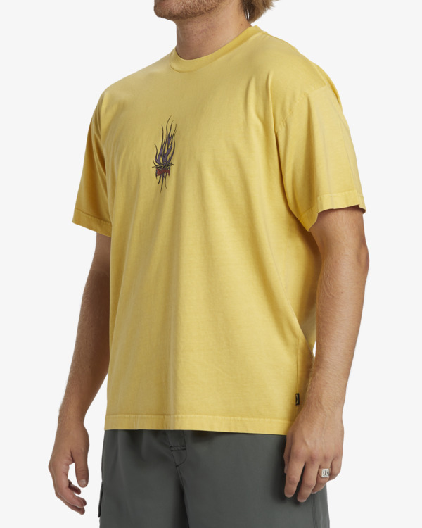 4 Dagger - Short Sleeves T-shirt for Men Yellow ABYZT02465 Billabong