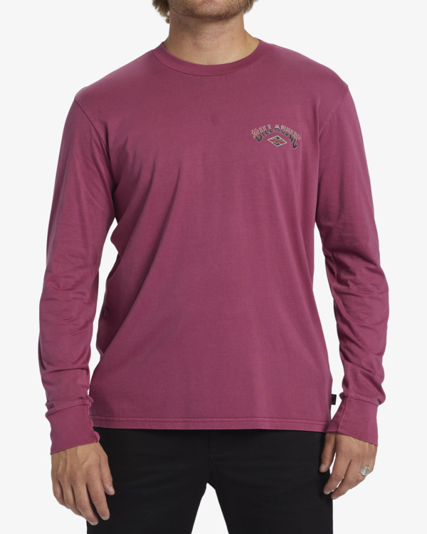 0 Arch Wash - T-shirt de mangas compridas para Homem Pink ABYZT02493 Billabong