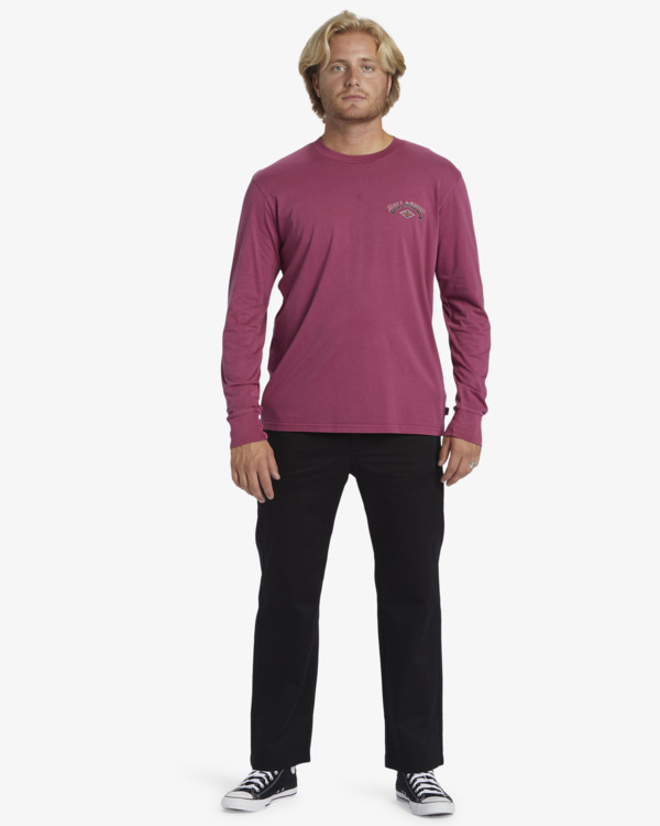 1 Arch Wash - Long Sleeves T-shirt for Men Pink ABYZT02493 Billabong