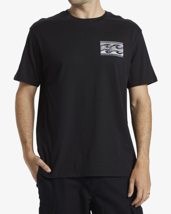 0 Crayon Wave - Camiseta de manga corta para Hombre Negro ABYZT02527 Billabong