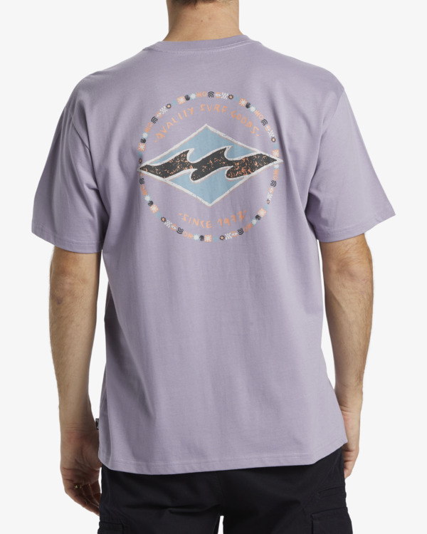 2 Rotor Diamond - Short Sleeve T-shirt for Men Purple ABYZT02533 Billabong