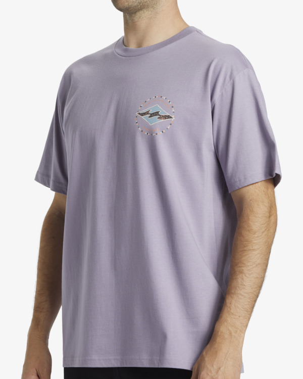 4 Rotor Diamond - Short Sleeve T-shirt for Men Purple ABYZT02533 Billabong