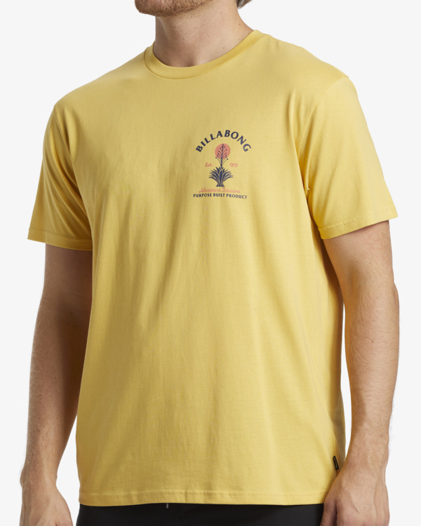 4 Mezcal - Short Sleeve T-shirt for Men Yellow ABYZT02567 Billabong