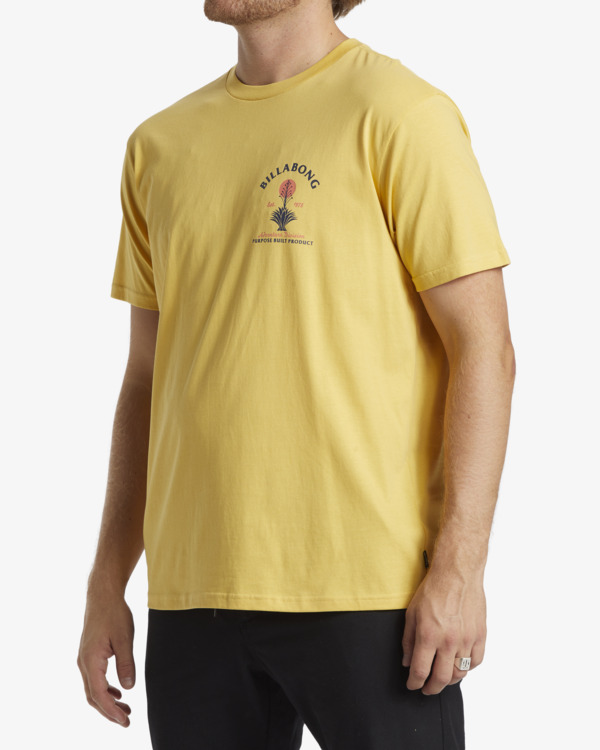 3 Mezcal - Short Sleeve T-shirt for Men Yellow ABYZT02567 Billabong