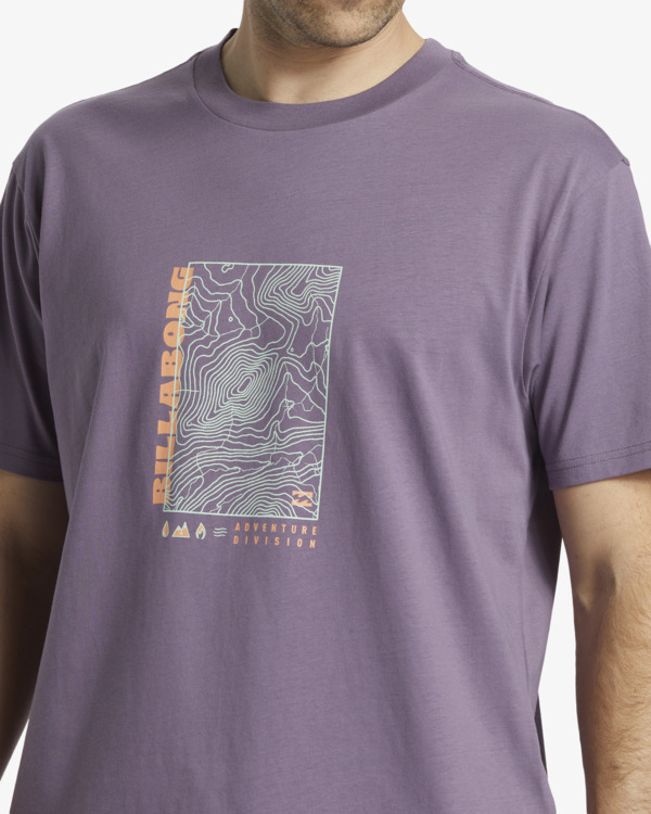 4 Topography - Short Sleeve T-shirt for Men Purple ABYZT02569 Billabong