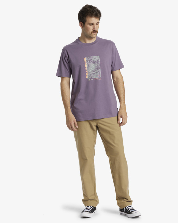 1 Topography - Short Sleeve T-shirt for Men Purple ABYZT02569 Billabong