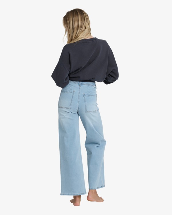 2 Free Fall Indigo - Wide Leg Denim Jeans for Women Blue BL000194 Billabong