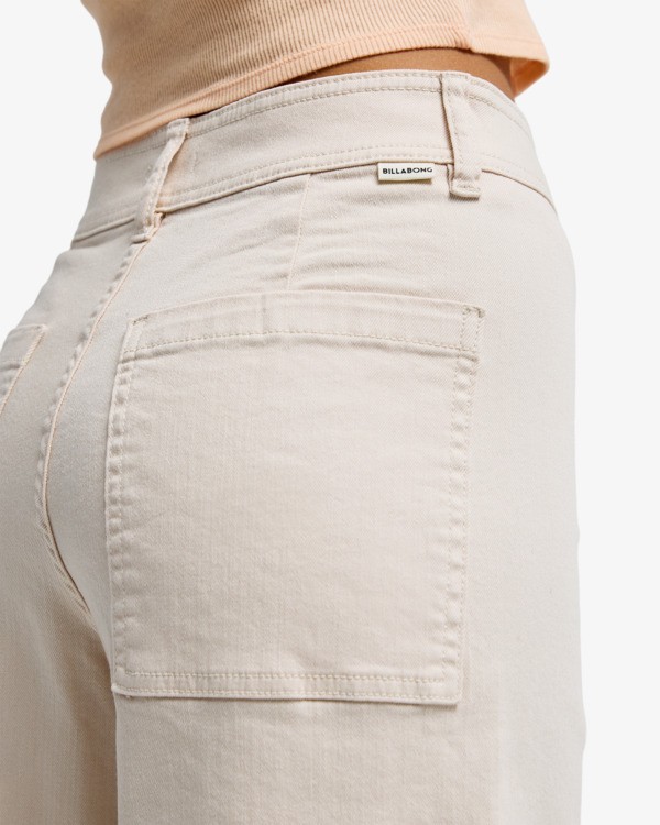 3 Free Fall Twill - Weite Hose f&uuml;r Frauen Gelb BL000195 Billabong