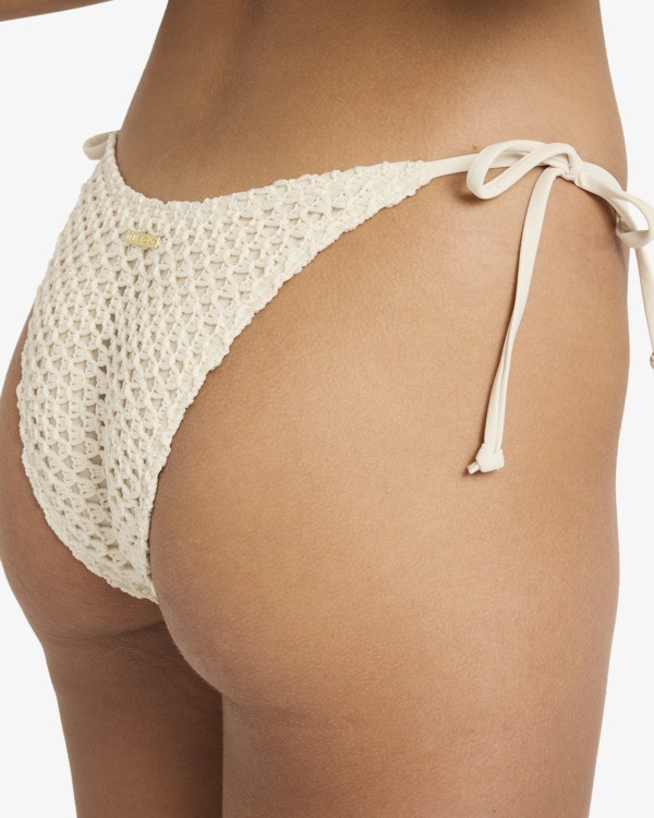 3 Twisted Tides Dippi - Mutandina bikini con copertura succinta da Donna White BL000297 Billabong