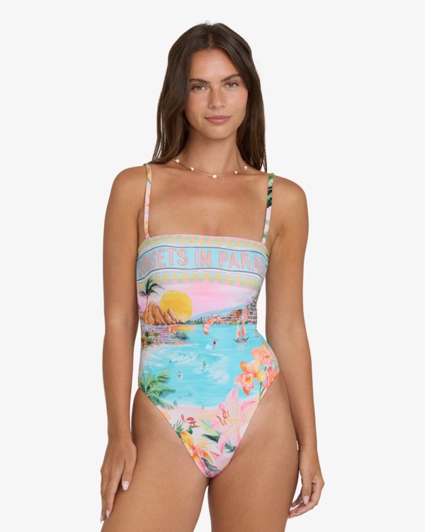 5 Paradise Sun Tully - One-Piece Swimsuit for Women Blue BL000321 Billabong
