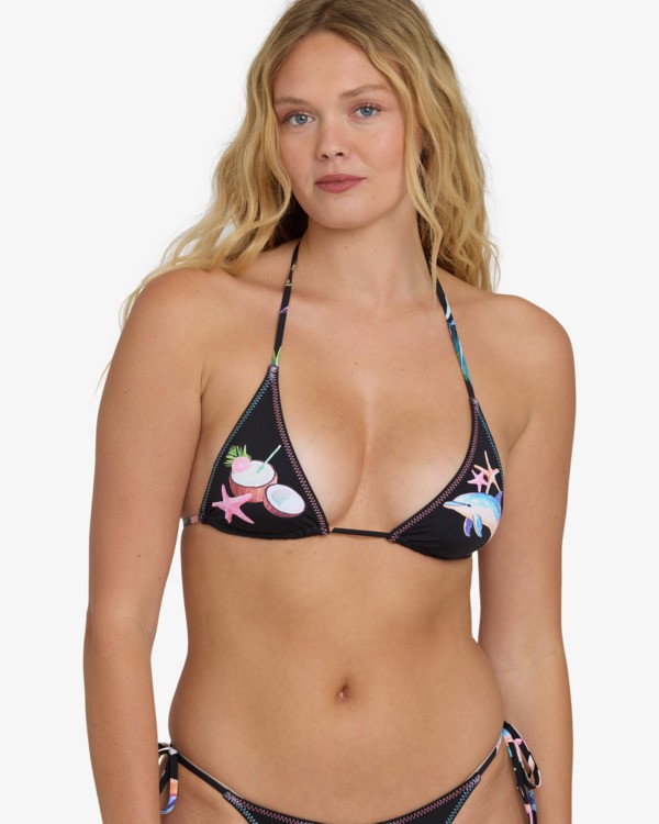4 Party Wave - Triangle Bikini Top for Women Black BL000327 Billabong