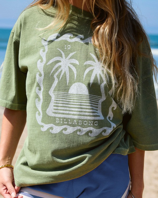 1 WAVE STAMP SS TEE Vihre&auml; BL001110W Billabong