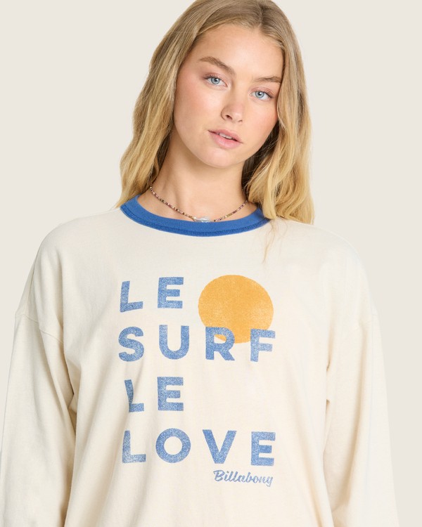 4 Le Love Surf Ringer White BL001111W Billabong