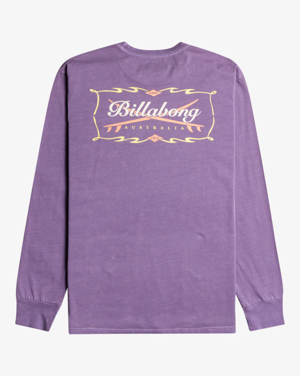 6 Born In 73 - Long Sleeve T-Shirt for Men Purple C1LS14BIP2 Billabong