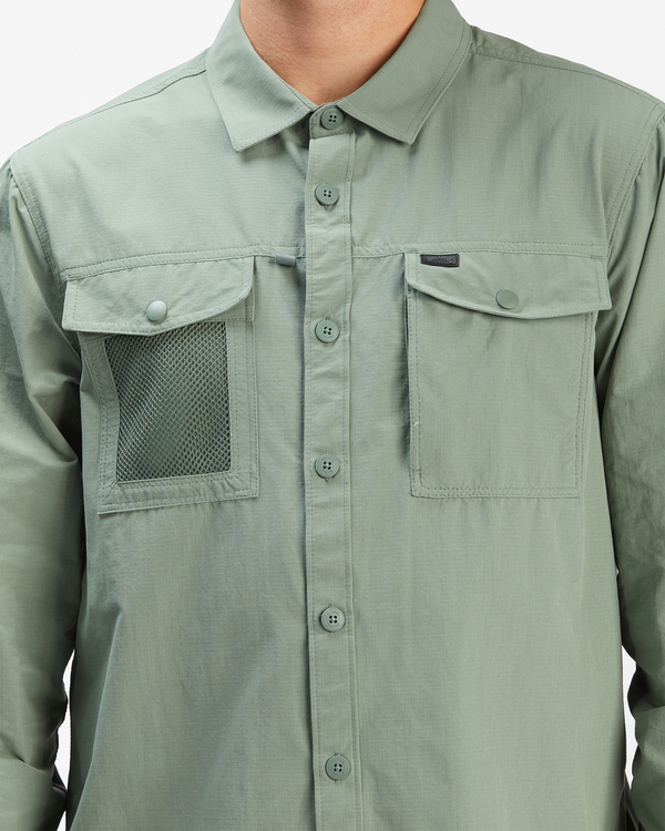 6 ADIV  Otis Surftrek - Chemise manches longues avec stretch mécanique pour Homme Vert C1SH17BIP2 Billabong