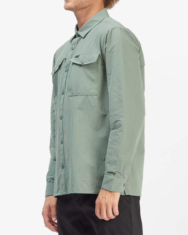 4 ADIV  Otis Surftrek - Chemise manches longues avec stretch mécanique pour Homme Vert C1SH17BIP2 Billabong