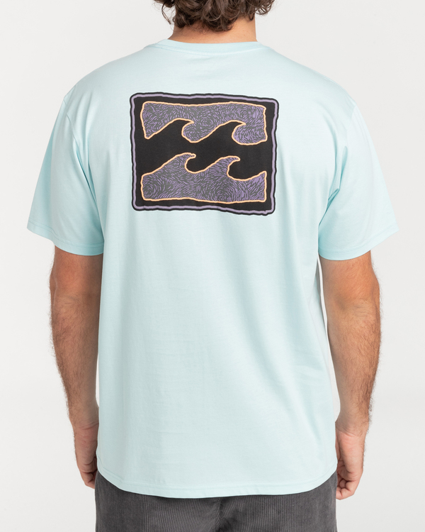 4 Crayon Wave - Short Sleeve T-Shirt for Men Blue C1SS14BIP2 Billabong