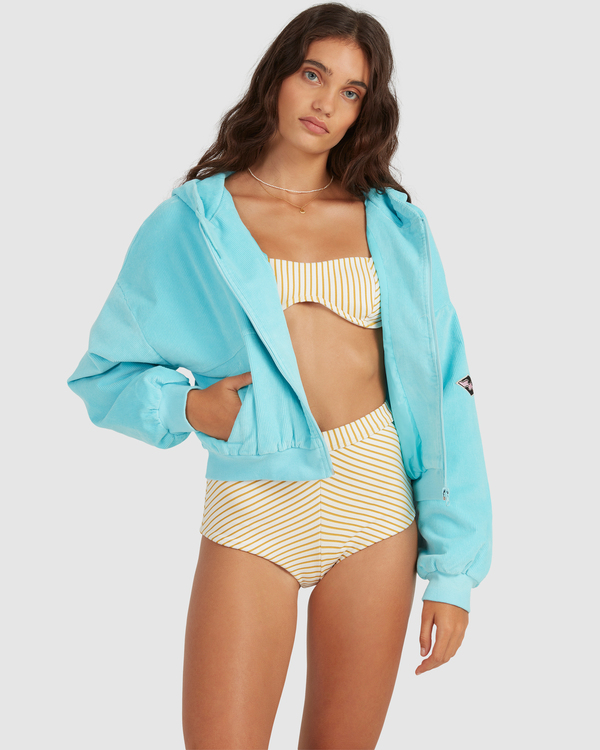 1 Tone On Tone - Cropped Corduroy Jacket for Women Blue C3JK13BIP2 Billabong