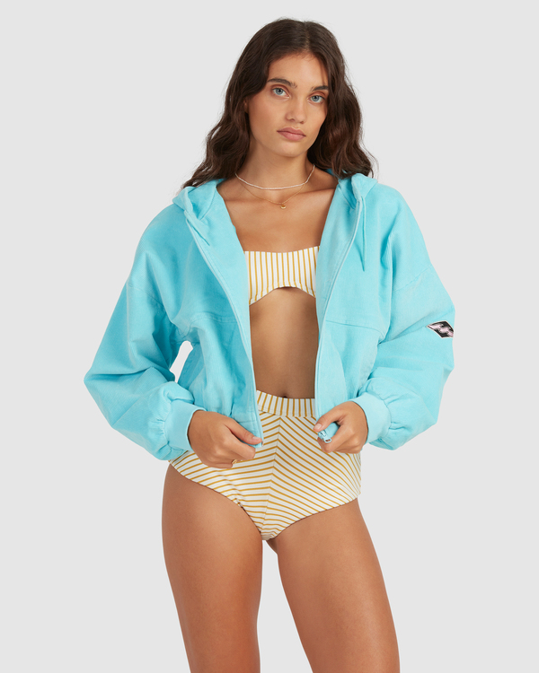 2 Tone On Tone - Cropped Corduroy Jacket for Women Blue C3JK13BIP2 Billabong