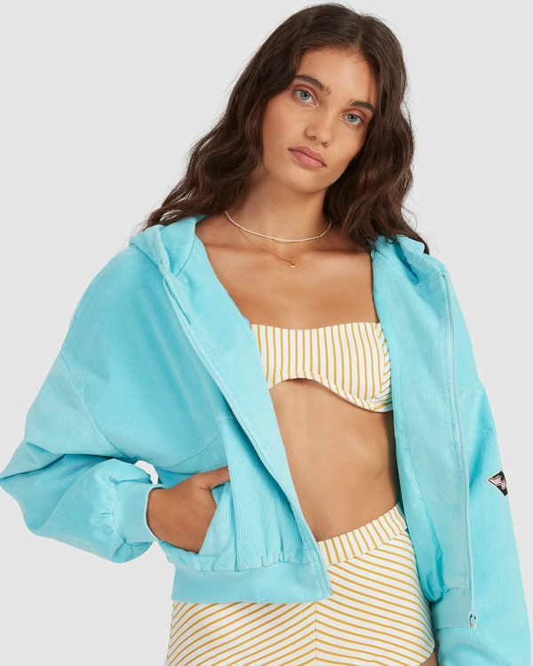 3 Tone On Tone - Cropped Corduroy Jacket for Women Blue C3JK13BIP2 Billabong