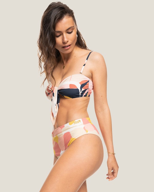 2 Madi Retro Rise - Knappes Bikiniunterteil für Frauen Grau C3SB09BIP2 Billabong