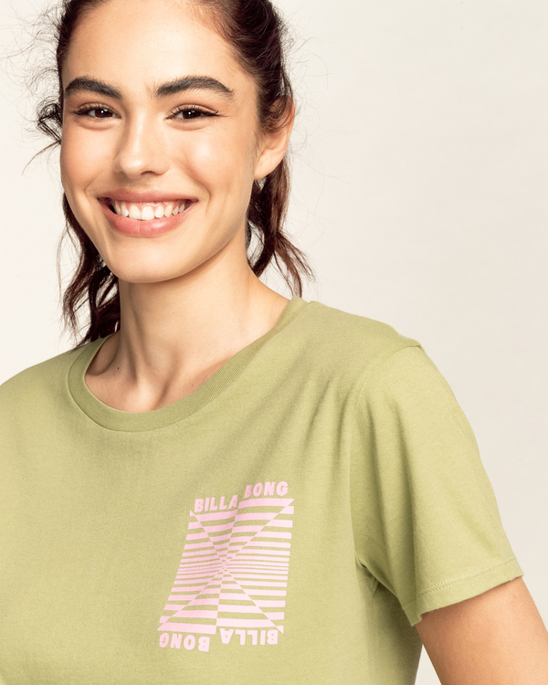 2 Segment - Short Sleeve T-Shirt for Women Green C3SS29BIP2 Billabong