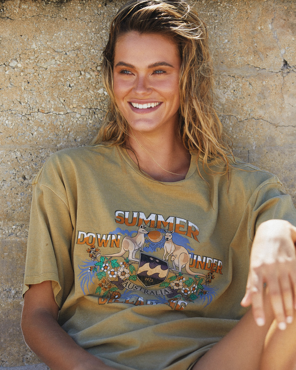 1 Summer Down Under - Camiseta de Corte Masculino para Mujer  C3SS52BIP2 Billabong