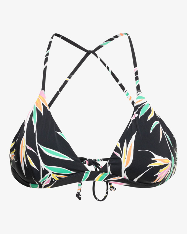 4 Sol Searcher Cross - Cross Back Triangle Bikini Top for Women Black C3ST04BIP2 Billabong