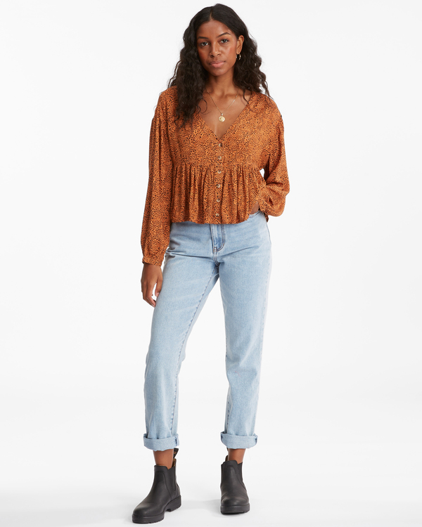 1 Easy Street - Blouse met Lange Mouw voor Dames  C3TP26BIP2 Billabong