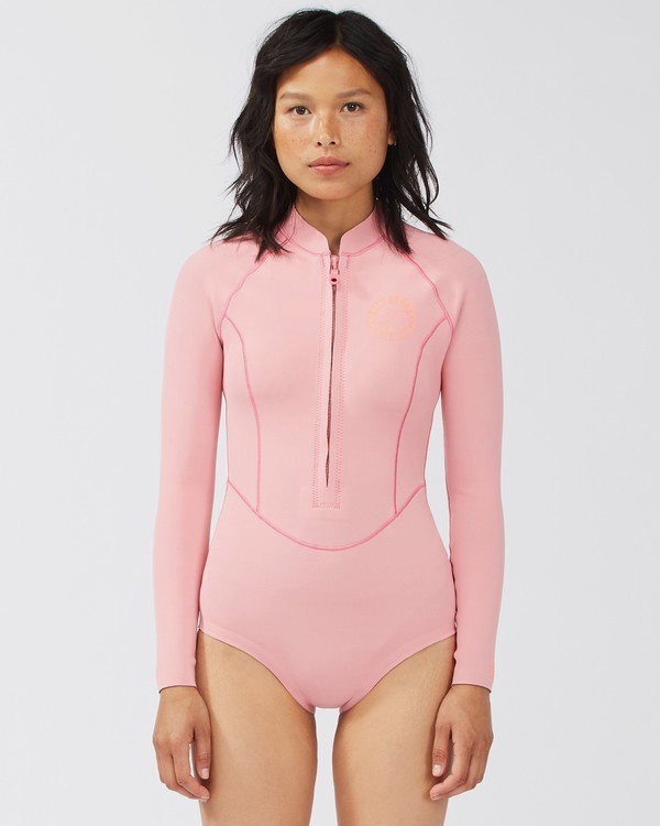 1 1mm Salty Dayz Light - Long Sleeve Springsuit for Women Pink C41G50BIP2 Billabong