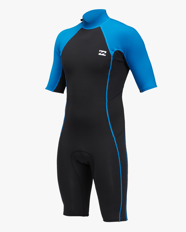0 2/2mm Absolute 2022 - Back Zip Short Sleeve Springsuit for Men Blue C42M68BIP2 Billabong