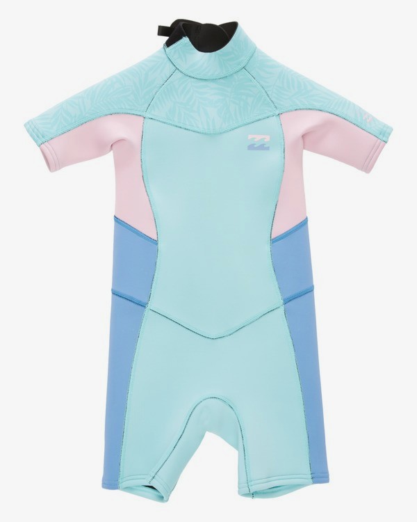 0 3/2mm Synergy - Back Zip Short Sleeve Wetsuit for Toddler Girls 2 - 7  C42T60BIP2 Billabong