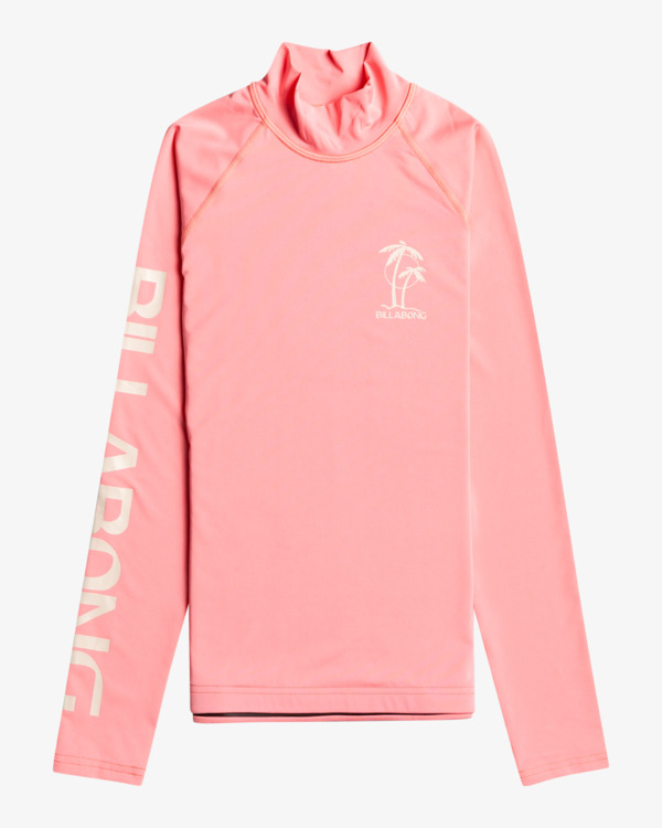 0 Logo - Langärmliger Rashguard mit UPF 50 für Frauen Rosa C4GY10BIP2 Billabong