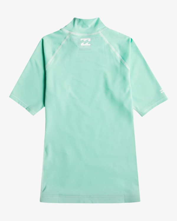 1 Logo - Short Sleeve UPF 50 Rash Vet for Women Green C4GY11BIP2 Billabong
