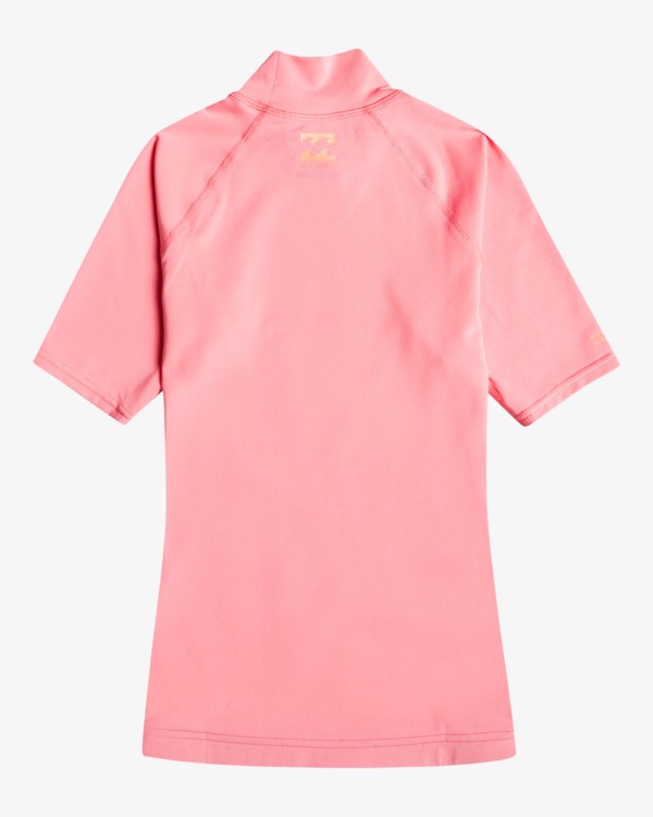 1 Logo - Short Sleeve UPF 50 Rash Vet for Women Pink C4GY11BIP2 Billabong