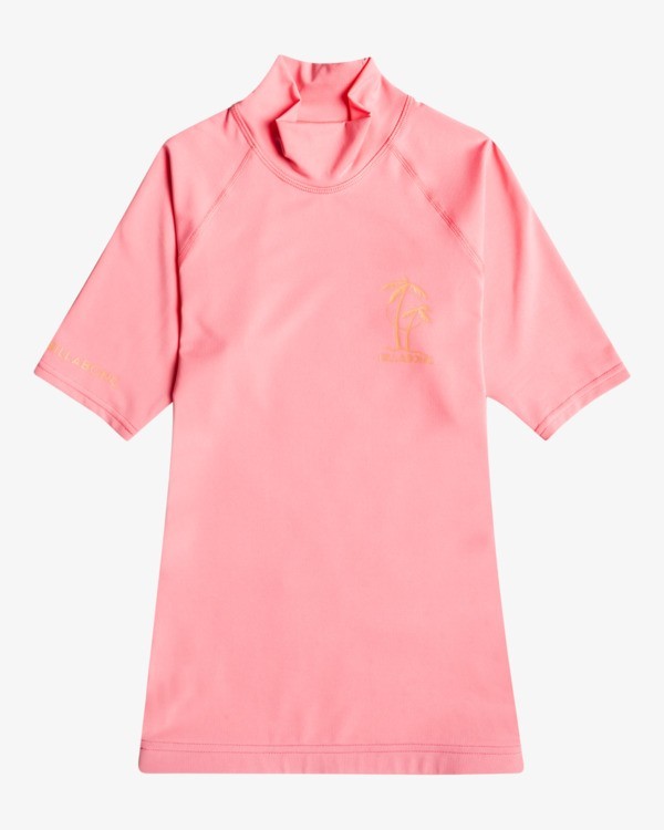 0 Logo - Short Sleeve UPF 50 Rash Vet for Women Pink C4GY11BIP2 Billabong