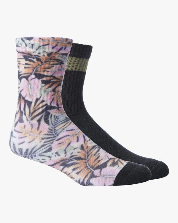 0 Postcard Paradise - Ribbed Sports Socks for Women Black C9SO05BIP2 Billabong