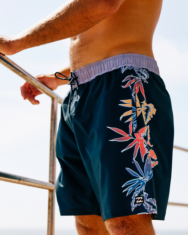 0 D Bah Layback 17" - Board Shorts for Men Blue D1LB15BIMU Billabong
