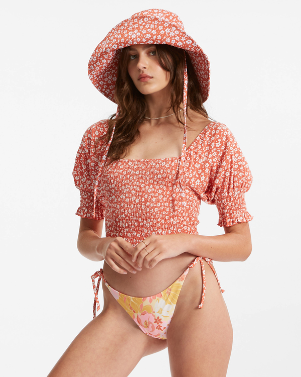 4 Coastal Sands - Puff Sleeve Top for Women  D3KT01BIS2 Billabong