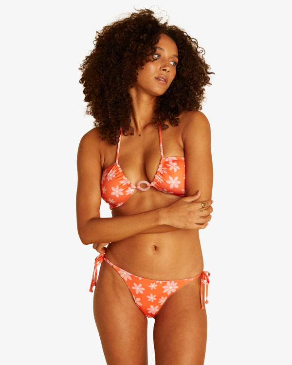 0 Wrangler Out West Dreamin Tie Tanga - Bas de bikini r&eacute;versible tr&egrave;s &eacute;chancr&eacute; pour Femme Orange D3SB28BIS2 Billabong