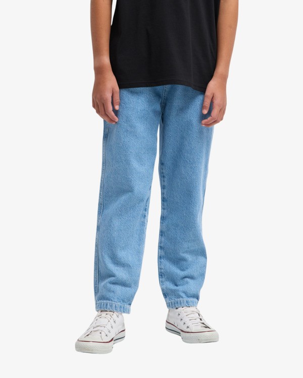 0 Larry Denim - Elasticated Denim Trousers With Drawcord for Boys 8-16 Blue EBBDP03001 Billabong