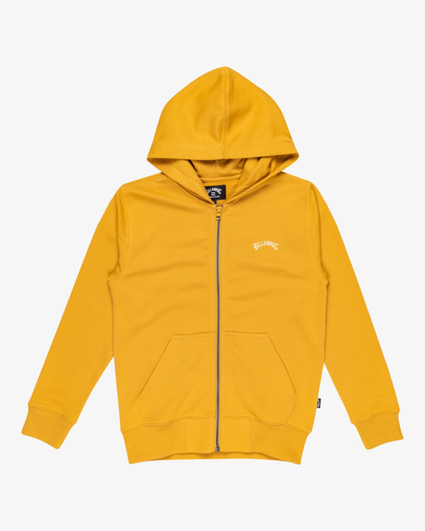 0 Arch - Zip-Up Hoodie for Boys 8 - 16 Yellow EBBFT00118 Billabong