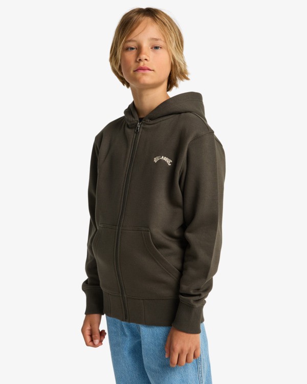 3 Arch - Sudadera con capucha y cremallera para chicos 8-16 Negro EBBFT00125 Billabong