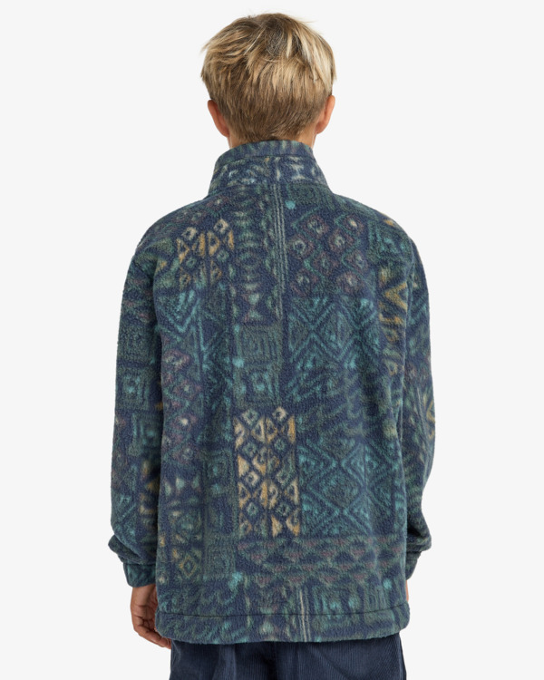 1 Boundary Mock - Pull à col rond demi-zippé pour Garçon 8-16 ans Bleu EBBFT00127 Billabong