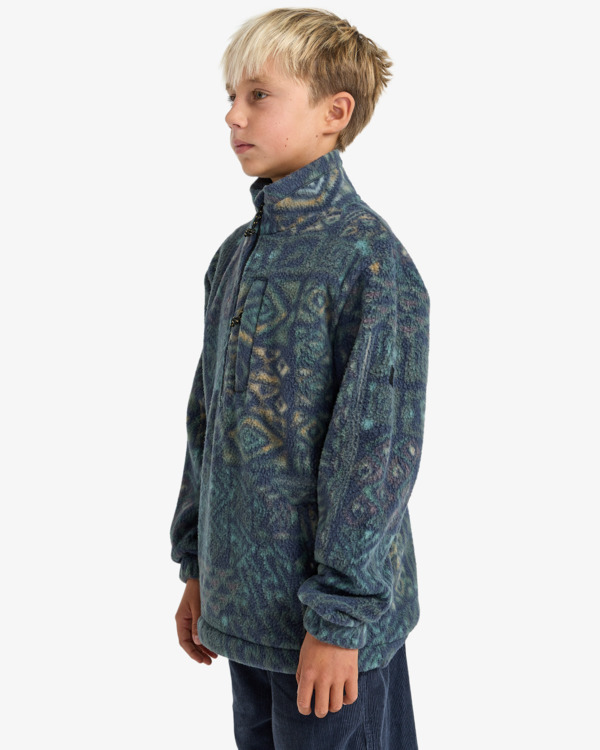 2 Boundary Mock - Pull à col rond demi-zippé pour Garçon 8-16 ans Bleu EBBFT00127 Billabong