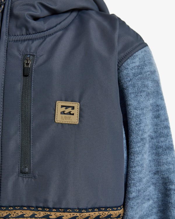 3 Boundary Lite Zip - Full Zip for Boys 8-16 Blue EBBFT00128 Billabong