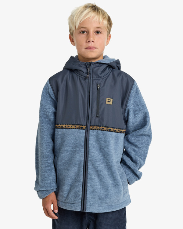 0 Boundary Lite Zip - Full Zip for Boys 8-16 Blue EBBFT00128 Billabong