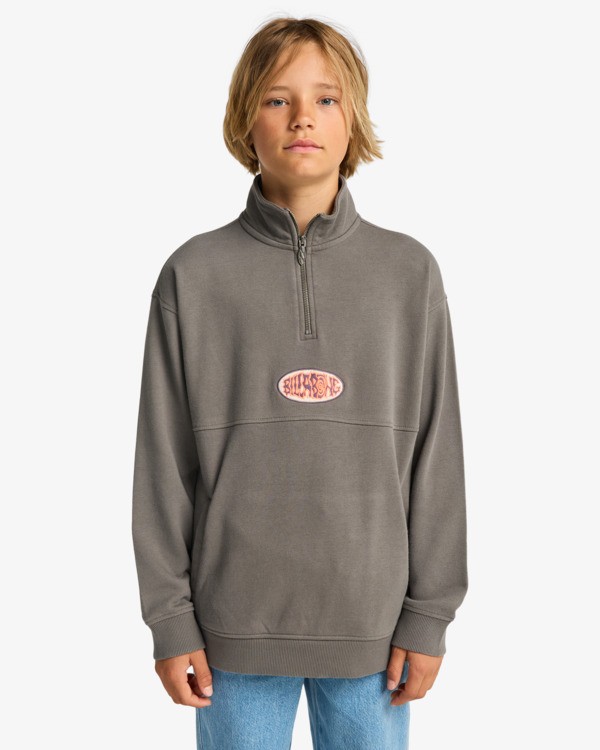 0 Burleigh - Half-Zip Sweatshirt for Boys 8-16 Grey EBBFT00134 Billabong